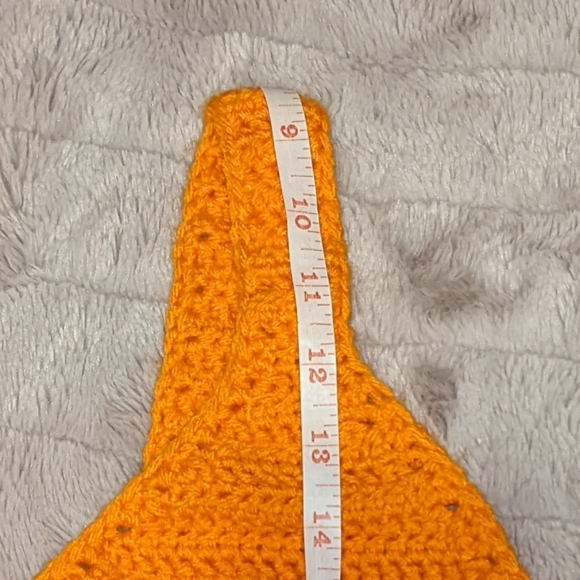 Orange crochet bralette crop top - Picture 5 of 6
